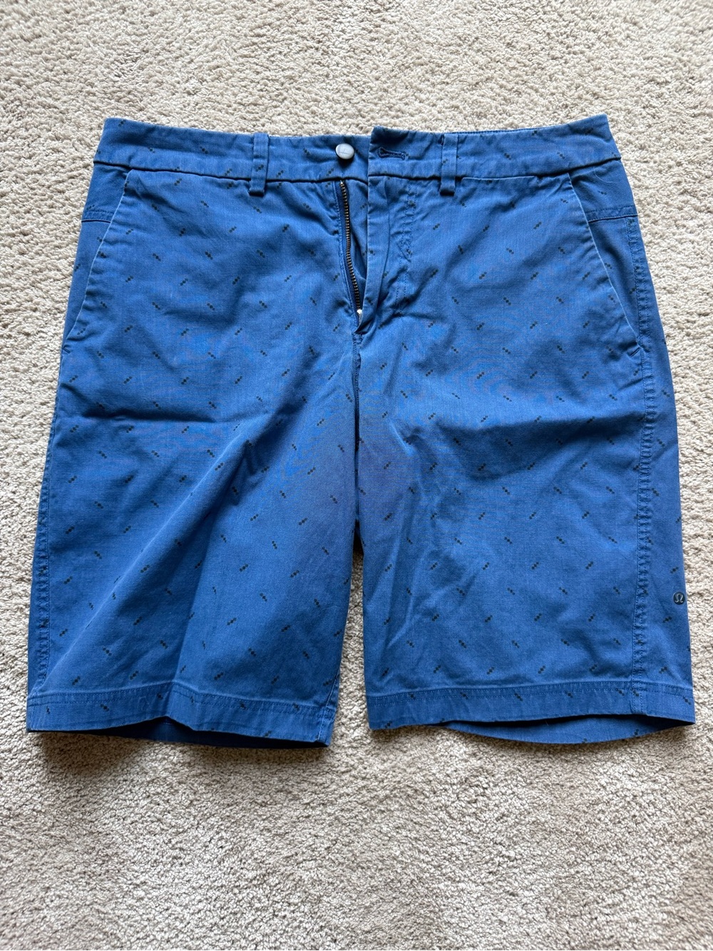 Men's Blue Printed Casual Shorts